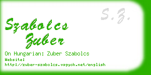 szabolcs zuber business card